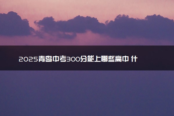 2025青岛中考300分能上哪些高中 什么高中值得选择