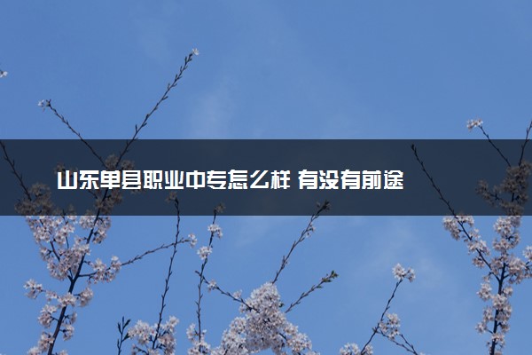 山东单县职业中专怎么样 有没有前途