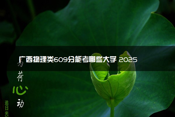 广西物理类609分能考哪些大学 2025考生稳上的大学名单