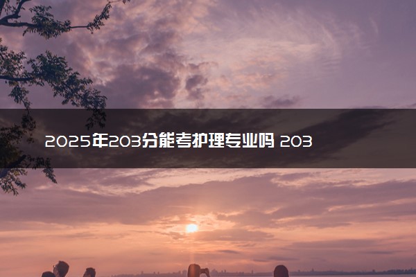 2025年203分能考护理专业吗 203分护理专业大学推荐