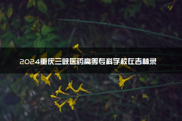 2024重庆三峡医药高等专科学校在吉林录取分数线 各专业分数及位次
