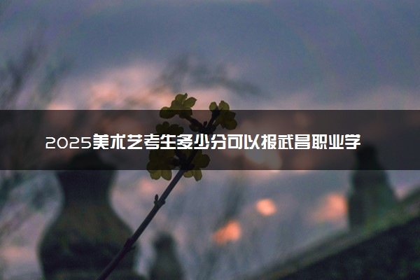 2025美术艺考生多少分可以报武昌职业学院