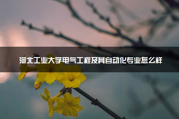 河北工业大学电气工程及其自动化专业怎么样 录取分数线多少