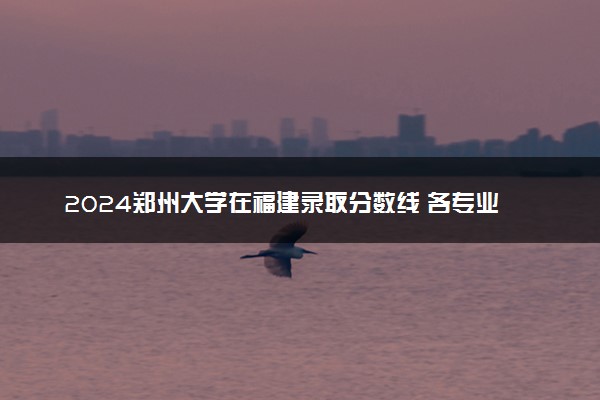 2024郑州大学在福建录取分数线 各专业分数及位次