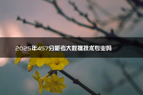2025年457分能考大数据技术专业吗 457分大数据技术专业大学推荐