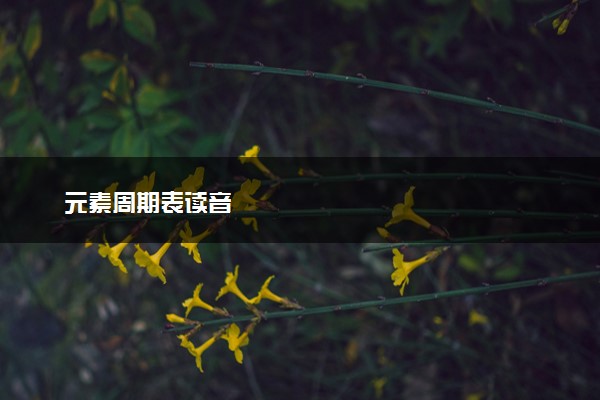 元素周期表读音
