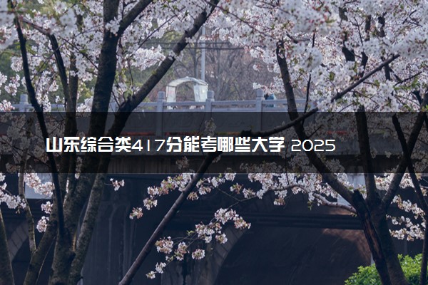 山东综合类417分能考哪些大学 2025考生稳上的大学名单