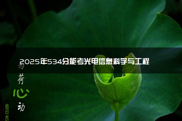 2025年534分能考光电信息科学与工程专业吗 534分光电信息科学与工程专业大学推荐