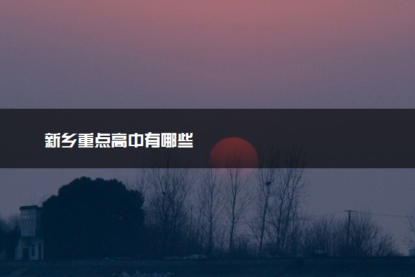 新乡重点高中有哪些