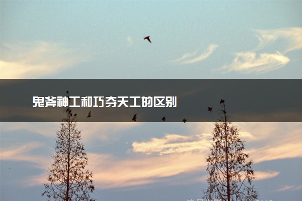 鬼斧神工和巧夺天工的区别