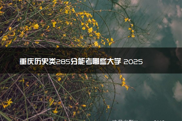 重庆历史类285分能考哪些大学 2025考生稳上的大学名单