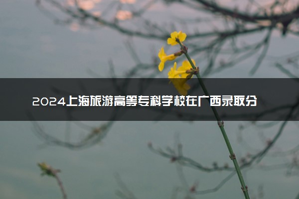 2024上海旅游高等专科学校在广西录取分数线 各专业分数及位次