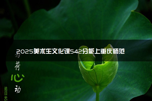 2025美术生文化课542分能上重庆师范大学吗