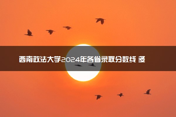 西南政法大学2024年各省录取分数线 多少分能考上