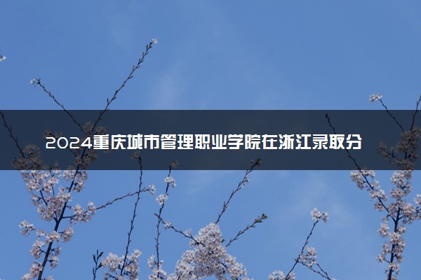 2024重庆城市管理职业学院在浙江录取分数线 各专业分数及位次