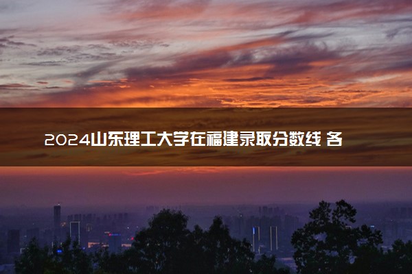 2024山东理工大学在福建录取分数线 各专业分数及位次