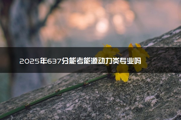 2025年637分能考能源动力类专业吗 637分能源动力类专业大学推荐