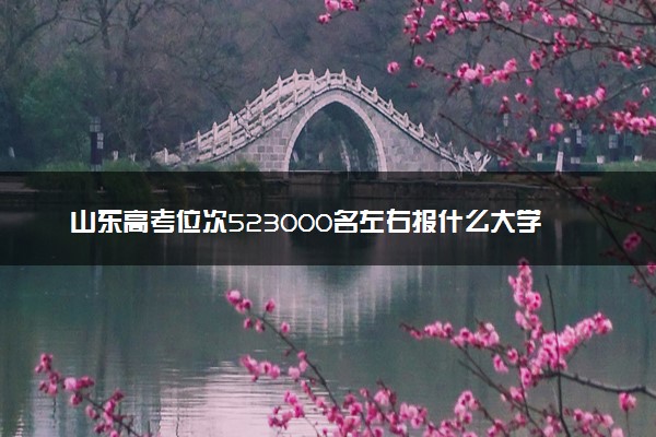 山东高考位次523000名左右报什么大学好（2025年参考）