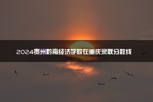 2024贵州黔南经济学院在重庆录取分数线 各专业分数及位次