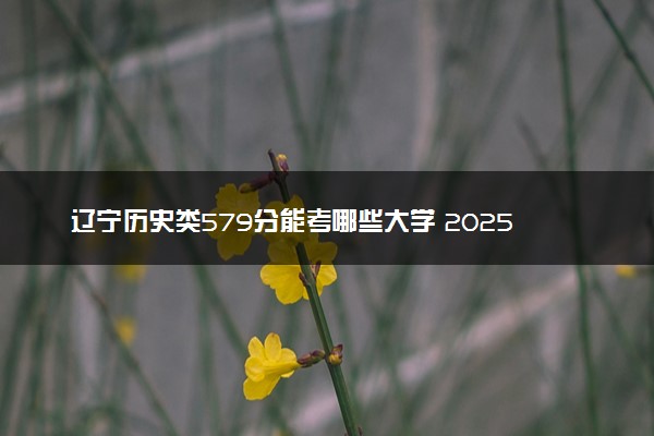 辽宁历史类579分能考哪些大学 2025考生稳上的大学名单