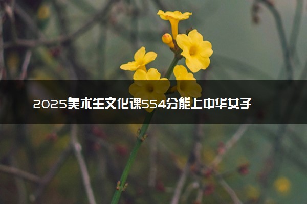 2025美术生文化课554分能上中华女子学院吗