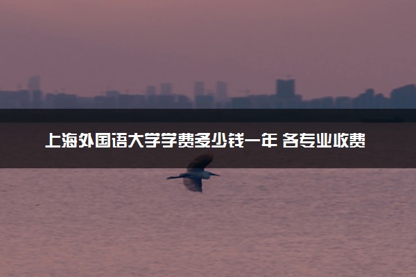 上海外国语大学学费多少钱一年 各专业收费标准（2025年参考）