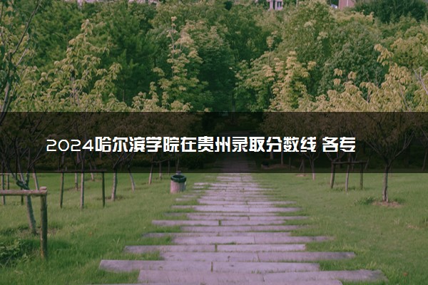2024哈尔滨学院在贵州录取分数线 各专业分数及位次