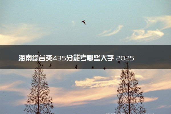 海南综合类435分能考哪些大学 2025考生稳上的大学名单