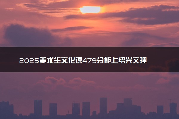 2025美术生文化课479分能上绍兴文理学院吗