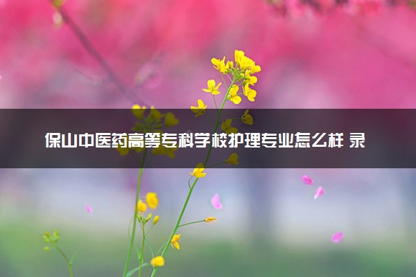 保山中医药高等专科学校护理专业怎么样 录取分数线多少