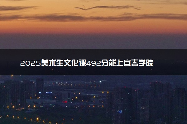 2025美术生文化课492分能上宜春学院吗