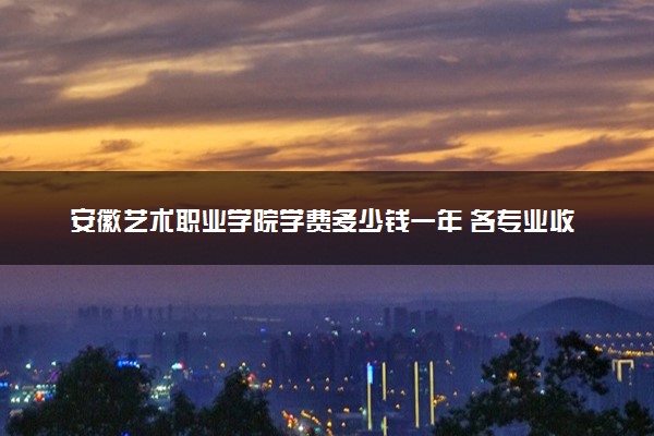 安徽艺术职业学院学费多少钱一年 各专业收费标准（2025年参考）