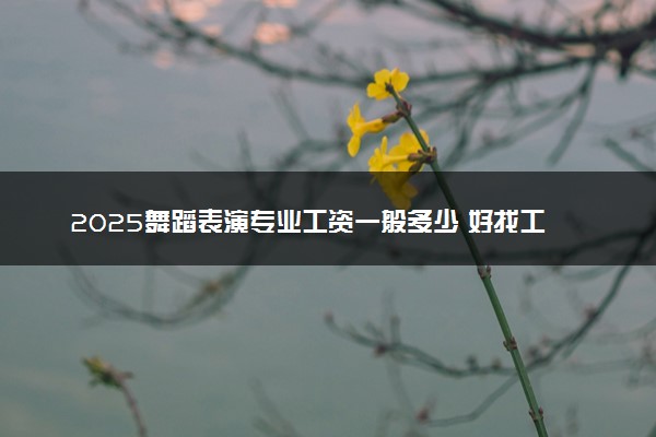2025舞蹈表演专业工资一般多少 好找工作吗