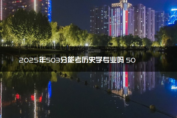2025年503分能考历史学专业吗 503分历史学专业大学推荐