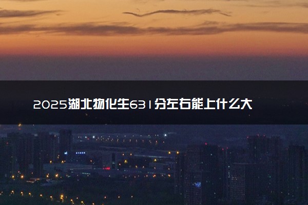 2025湖北物化生631分左右能上什么大学 可以报考的院校名单