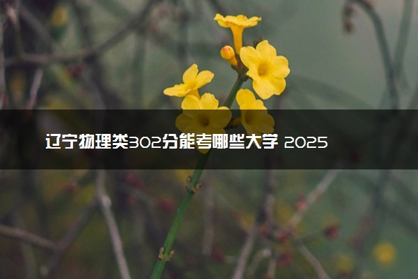 辽宁物理类302分能考哪些大学 2025考生稳上的大学名单