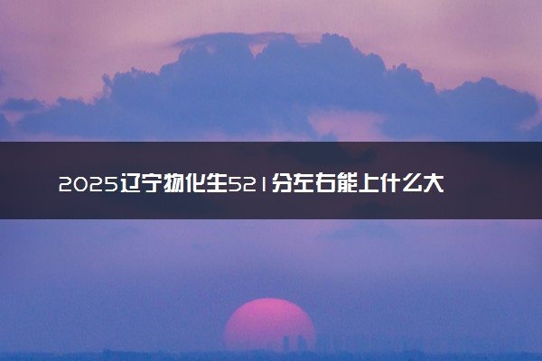 2025辽宁物化生521分左右能上什么大学 可以报考的院校名单