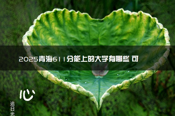 2025青海611分能上的大学有哪些 可以报考院校名单