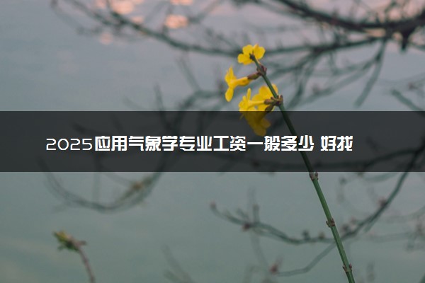 2025应用气象学专业工资一般多少 好找工作吗