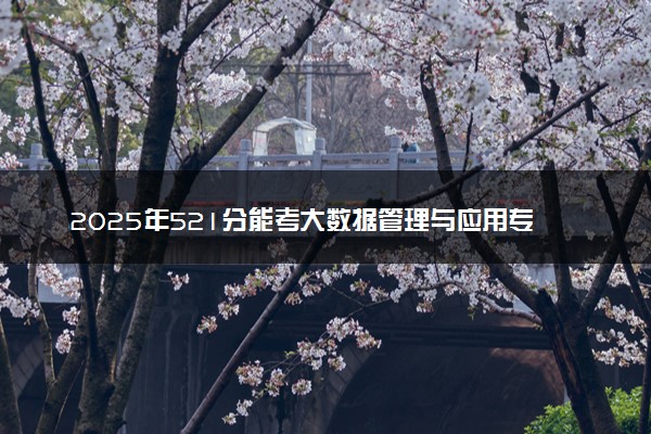 2025年521分能考大数据管理与应用专业吗 521分大数据管理与应用专业大学推荐