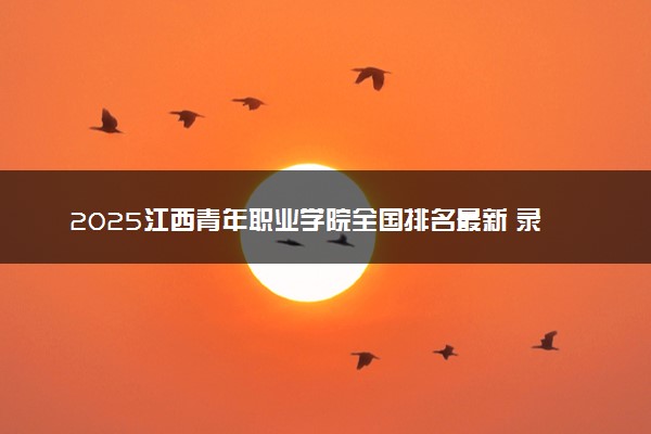 2025江西青年职业学院全国排名最新 录取分数线是多少