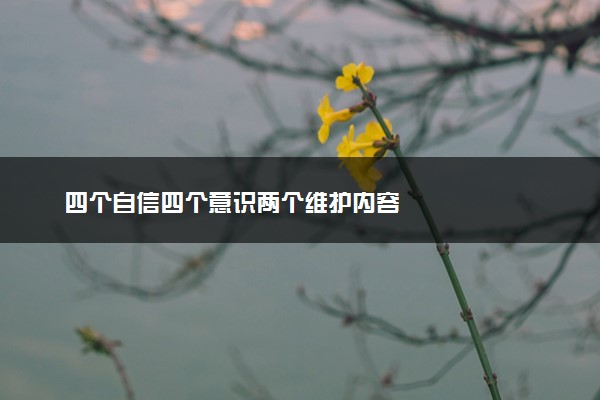 四个自信四个意识两个维护内容
