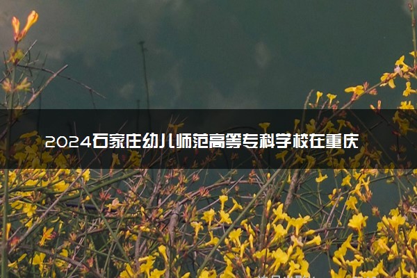 2024石家庄幼儿师范高等专科学校在重庆录取分数线 各专业分数及位次