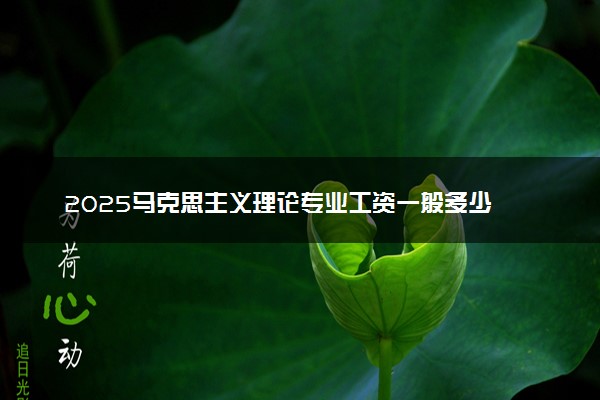 2025马克思主义理论专业工资一般多少 好找工作吗