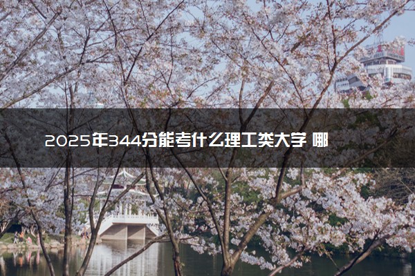 2025年344分能考什么理工类大学 哪些大学值得报