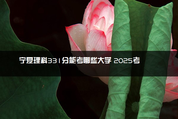 宁夏理科331分能考哪些大学 2025考生稳上的大学名单