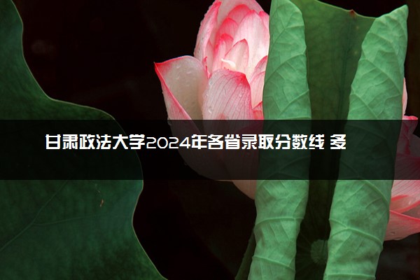 甘肃政法大学2024年各省录取分数线 多少分能考上