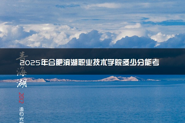 2025年合肥滨湖职业技术学院多少分能考上 最低分及位次