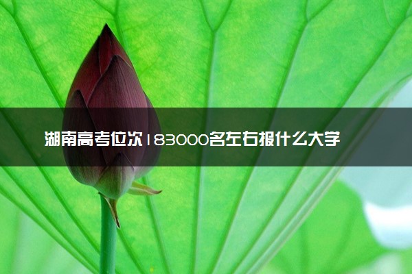 湖南高考位次183000名左右报什么大学好（2025年参考）