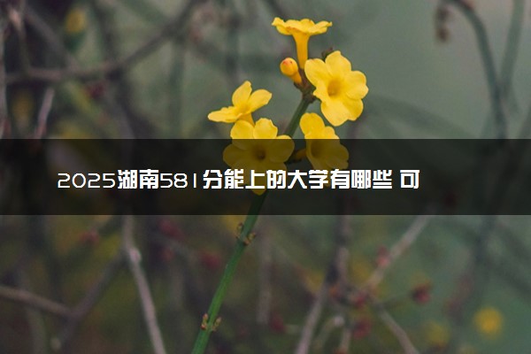 2025湖南581分能上的大学有哪些 可以报考院校名单